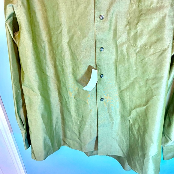 MEN’S DOCKERS BUTTON DOWN SHIRT GREEN - Picture 3 of 8